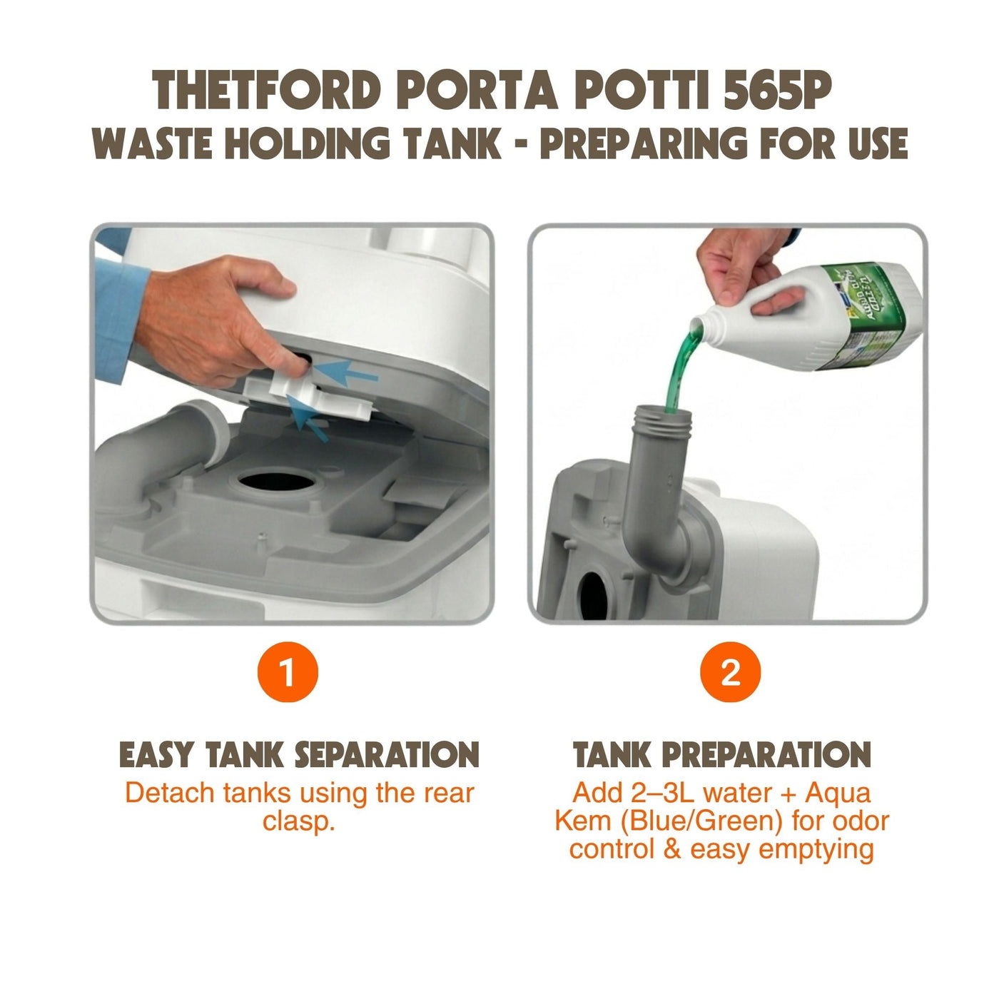 Thetford Porta Potti 565P | Portable Camping Toilet