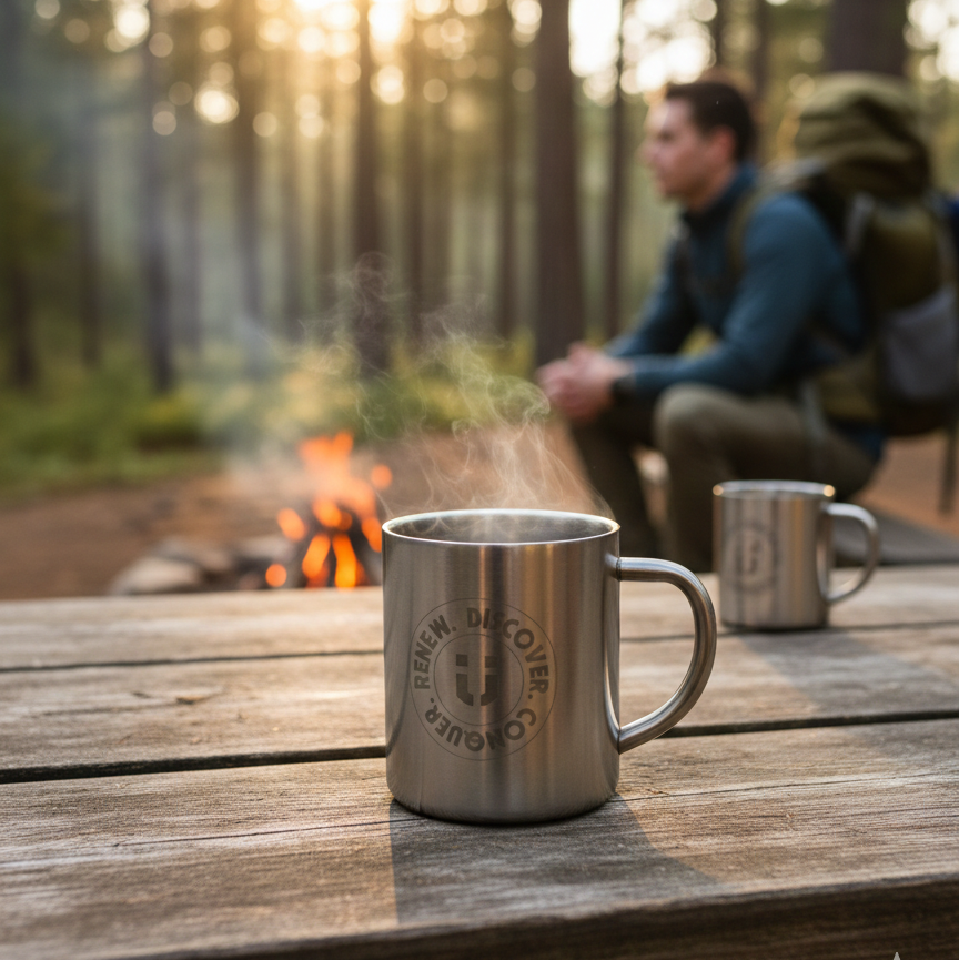Stainless steel travel mug for hot and cold drinks