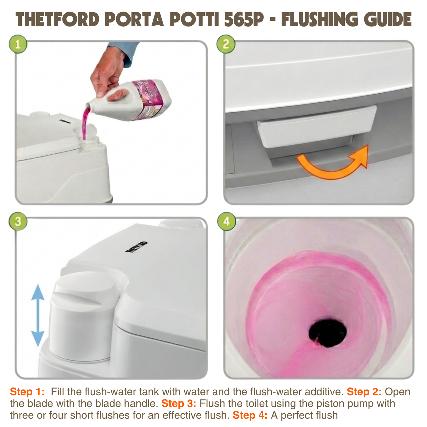 Thetford Porta Potti 565P | Portable Camping Toilet