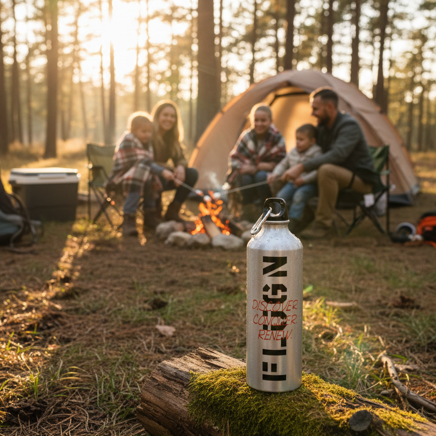 Lightweight single walled sports water bottle for outdoors