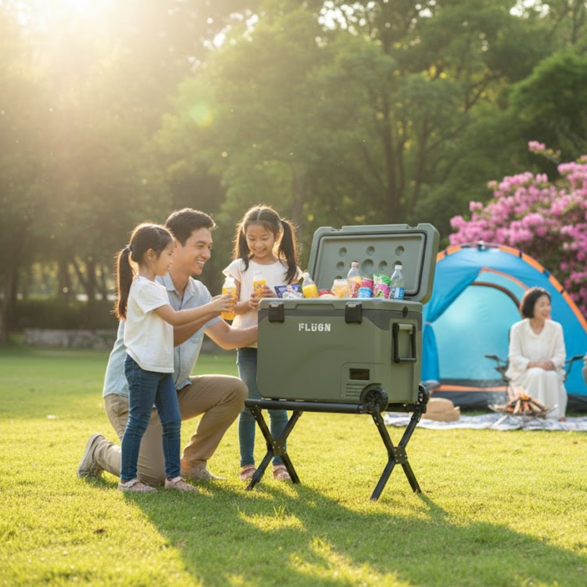 Aluminum elevated stand for cooler boxes and storage