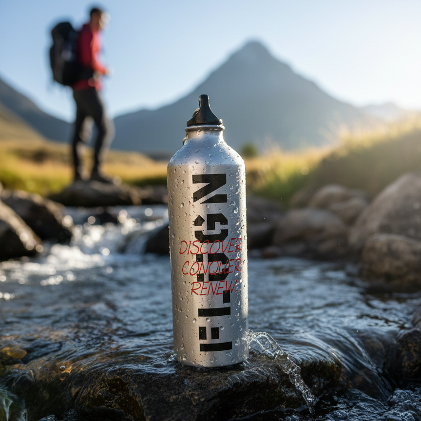 Single walled sports water bottle for gym and outdoor activities
